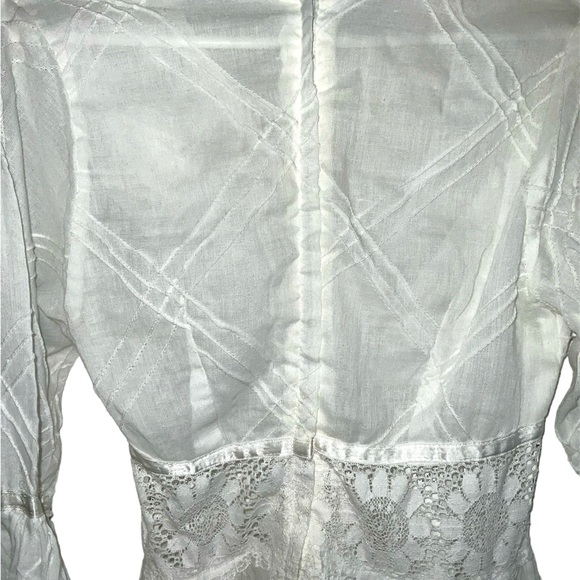 Vintage Minna Lee Two Piece Cotton & Lace Skirt Suit Size S - Picture 6 of 11